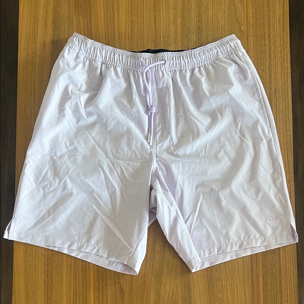 Bad Birdie Men's Light Lavender Swim Trunks